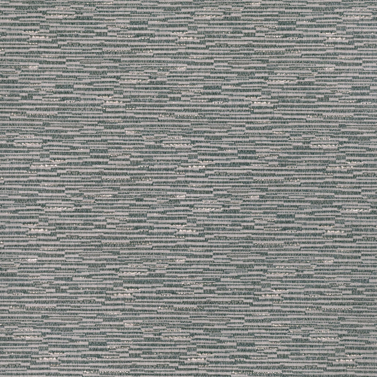 Layered greige and charcoal wallpaper with broken horizontal striations and subtle woven texture