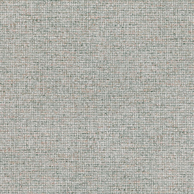 Pale grey-beige terrazzo wallpaper with blue-green threads and tiny terracotta flecks