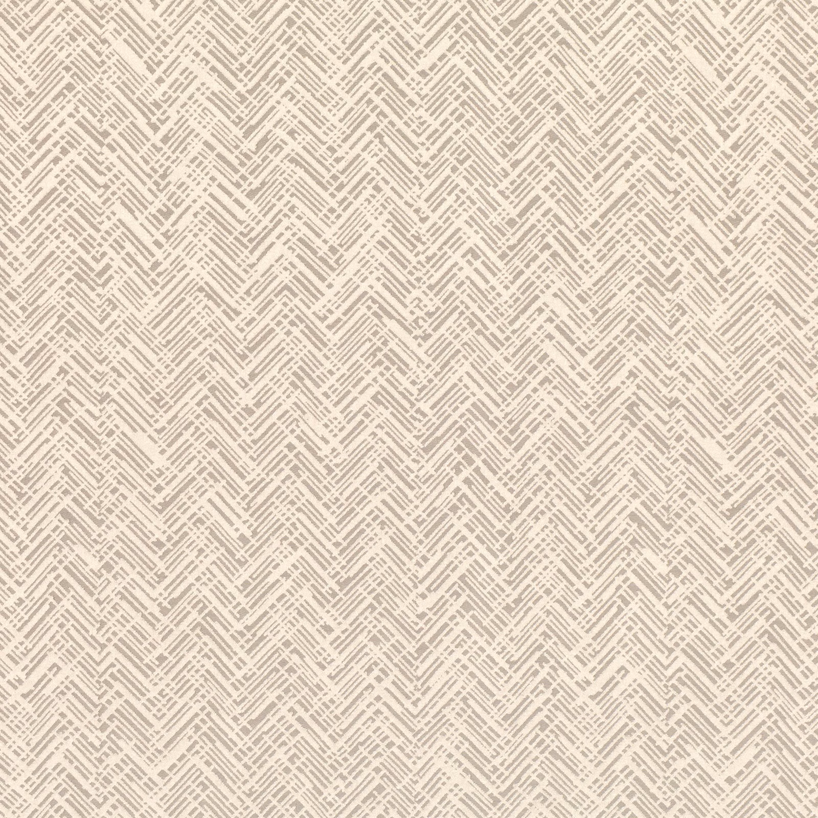 Pale stone textile with a fine taupe interlocking diagonal lattice motif