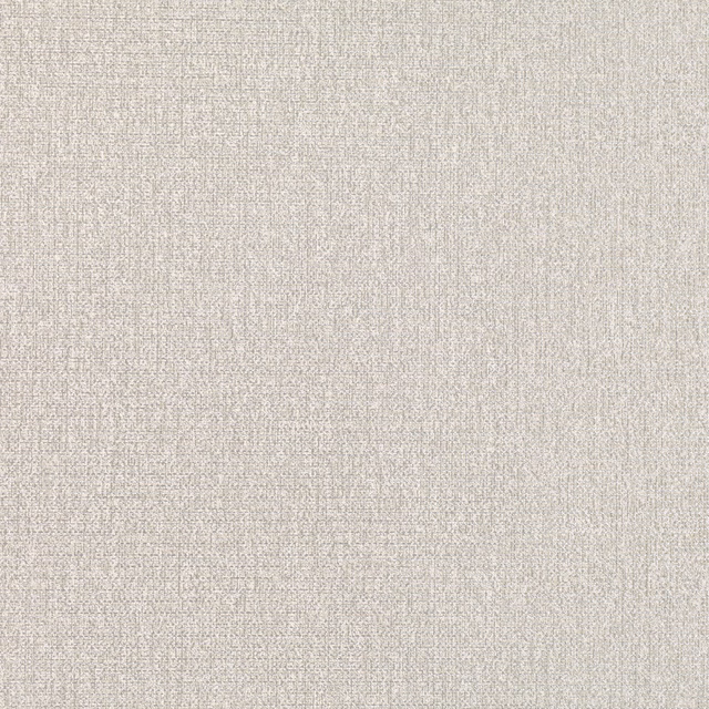 Pale silver-grey wallpaper with fine woven-look texture and subtle vertical tonal variation