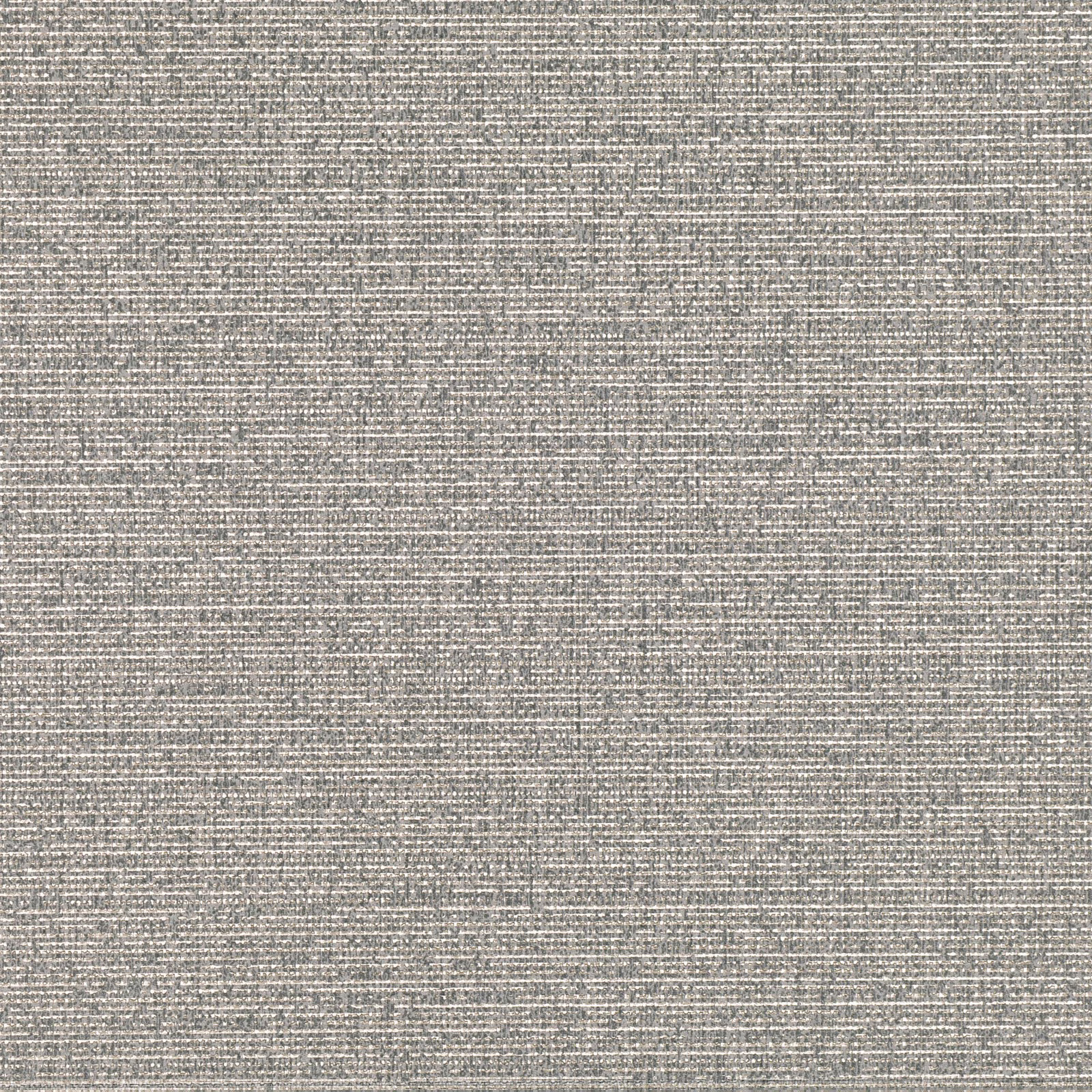 Cool storm-grey wallcovering with fine horizontal striations and woven-looking tonal flecks