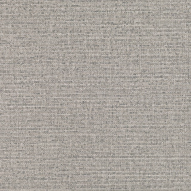 Cool storm-grey wallcovering with fine horizontal striations and woven-looking tonal flecks