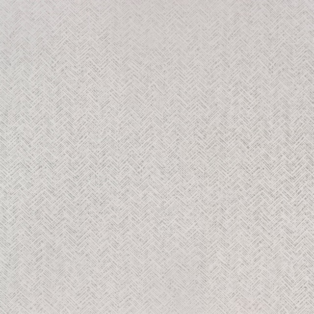Pale grey wallpaper with a fine repeating diagonal herringbone texture