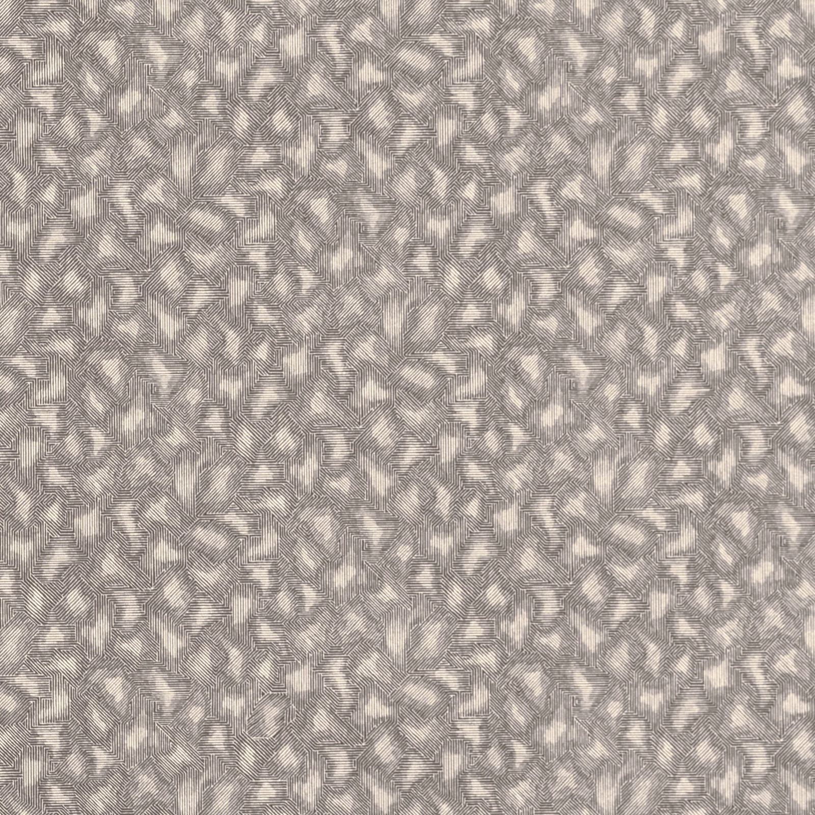 Dense small-scale charcoal and pale grey abstract marks with fine linear texture