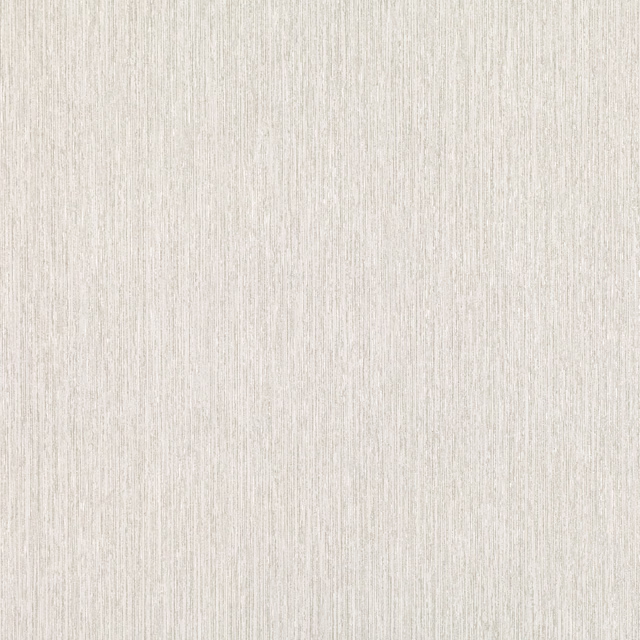 Pale egret cream wallcovering with fine vertical grey-beige striations and subtle texture