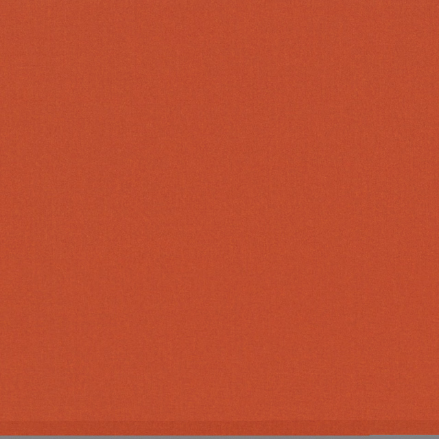 Close view of plain terracotta-orange textile with a fine, softly mottled weave
