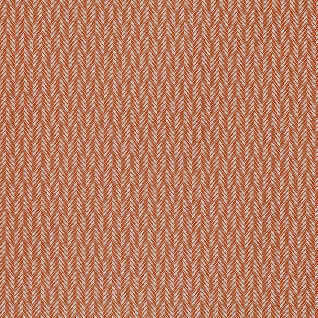 Warm saffron-orange textile with fine cream chevron lines in a tight weave