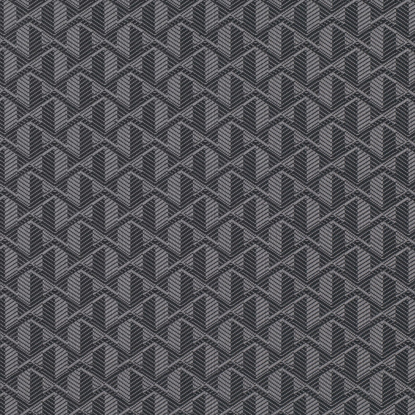 Dark charcoal Perez Raven fabric with a small interlocking chevron weave