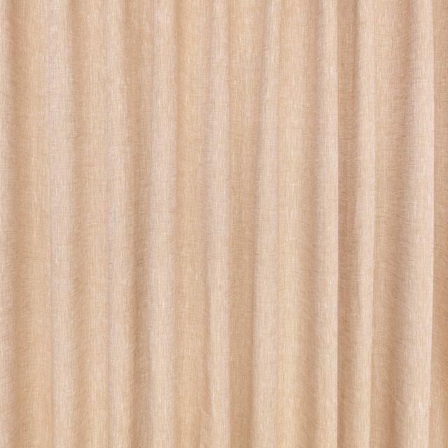 Warm nutmeg beige textile with fine striations and soft vertical drapery folds