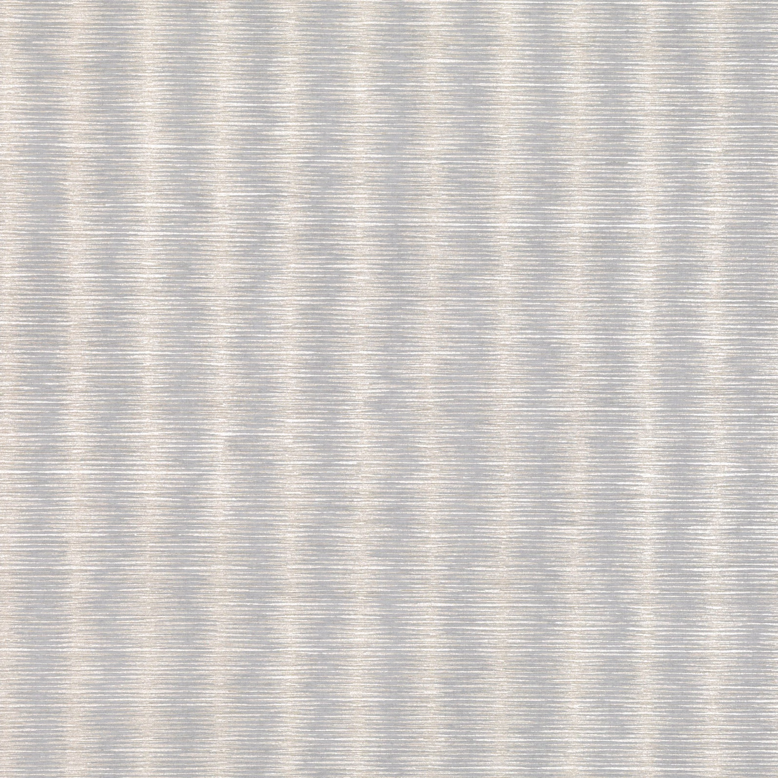 Cool pale grey wallcovering with fine irregular striations and softly mottled texture