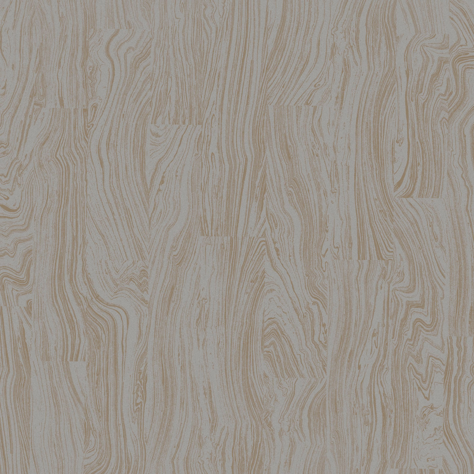 Pale blue-grey wallpaper with fine taupe swirling woodgrain-like lines