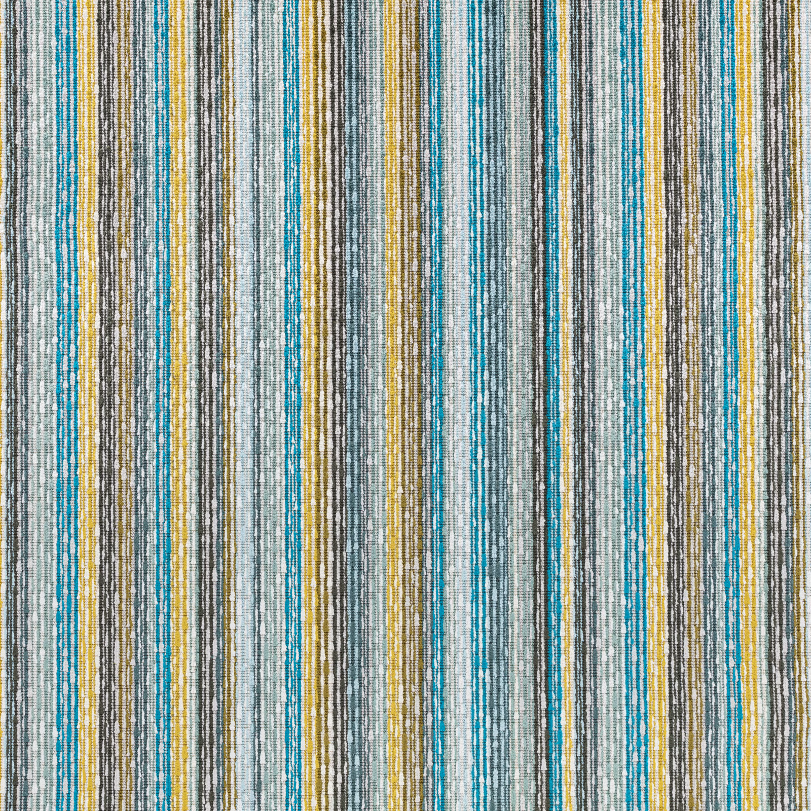 Olivine green and turquoise vertical striated weave with fine mustard and cream threads