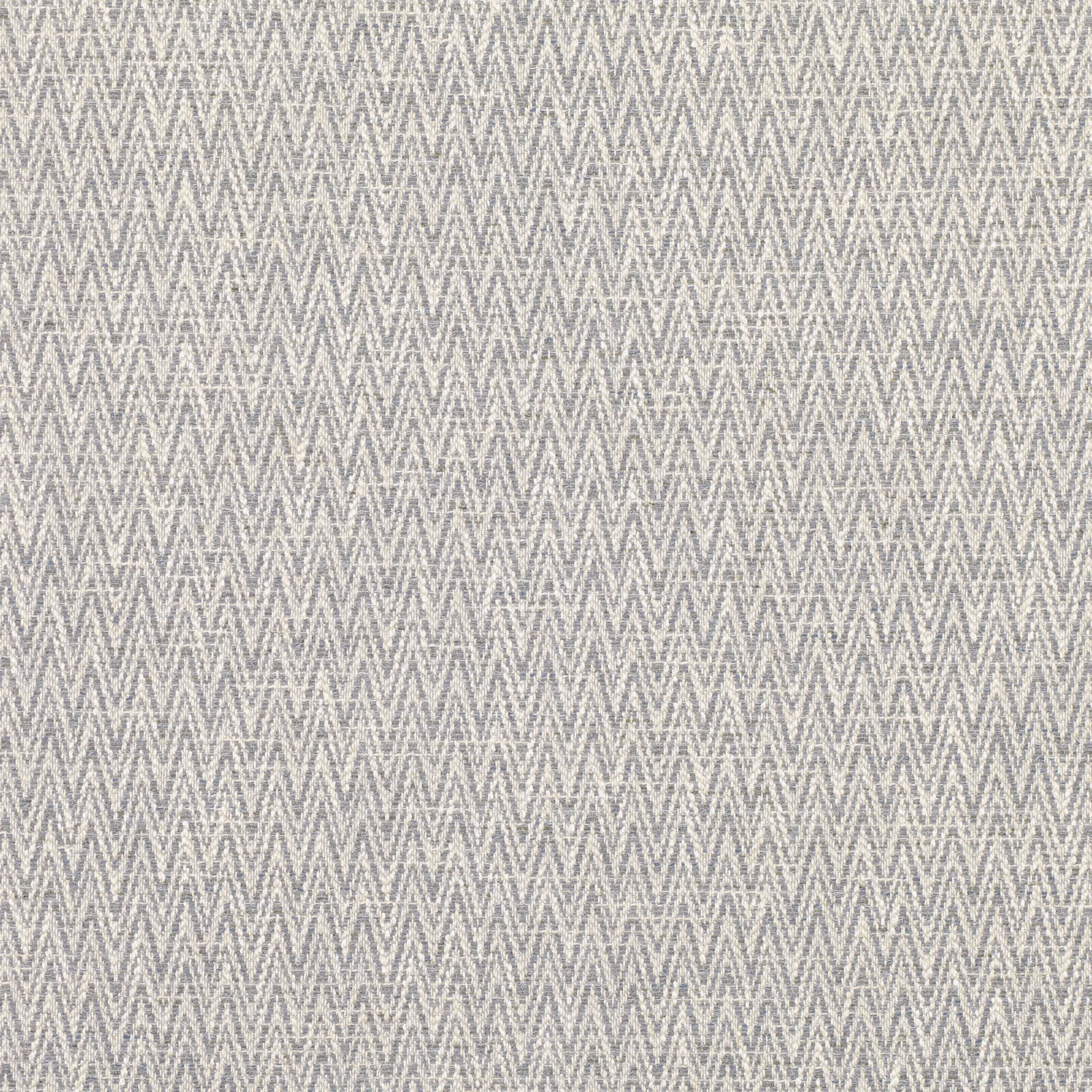 Cool grey and ivory woven swatch with a fine repeating chevron pattern