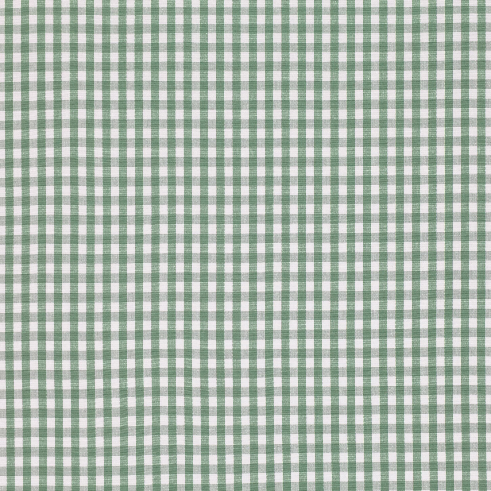 Soft celadon-green and white gingham checks with a lightly textured textile surface