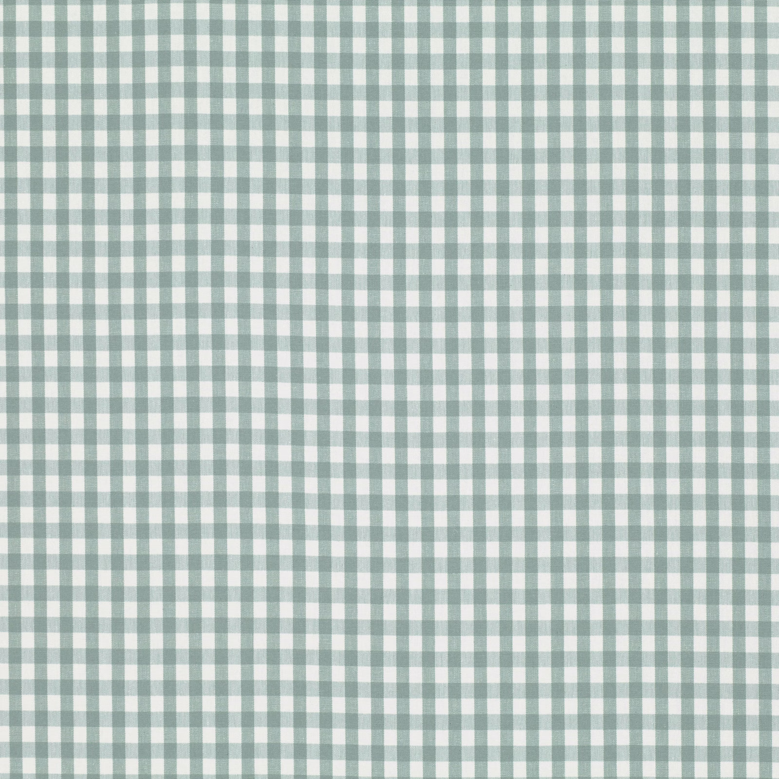 Fine muted French-blue and white gingham check fabric with a softly even surface