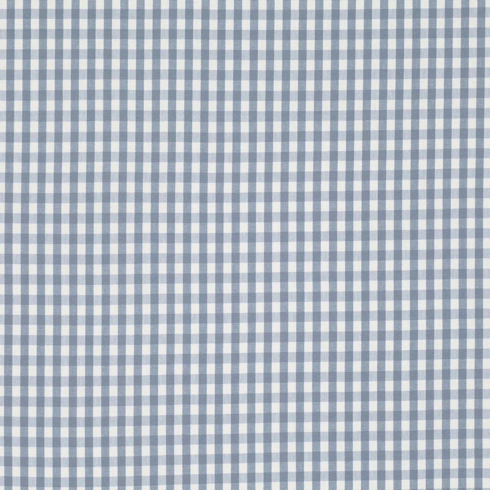 Cool harbour-grey and soft white small-check textile with a fine, even weave