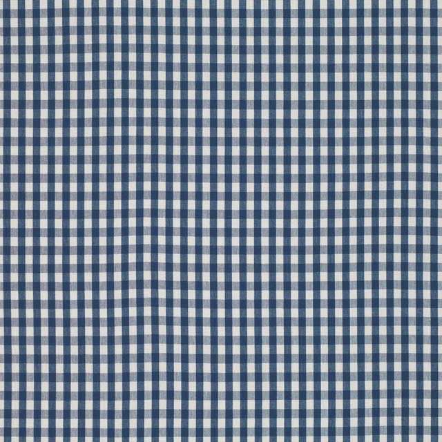 Small woven check in cool indigo blue and pale white