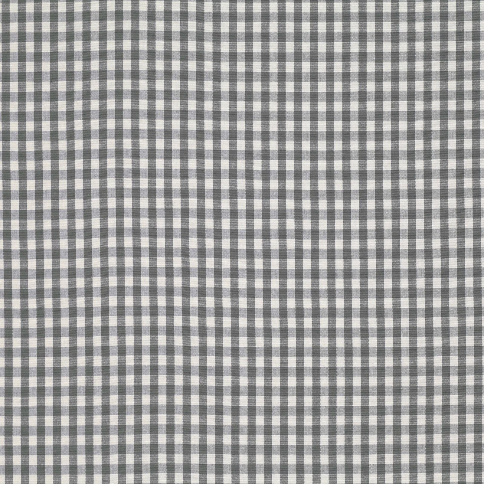 Cool grey and ivory small-check fabric with a softly textured woven surface
