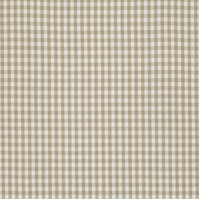 Warm putty beige and cream small check textile with subtle woven texture