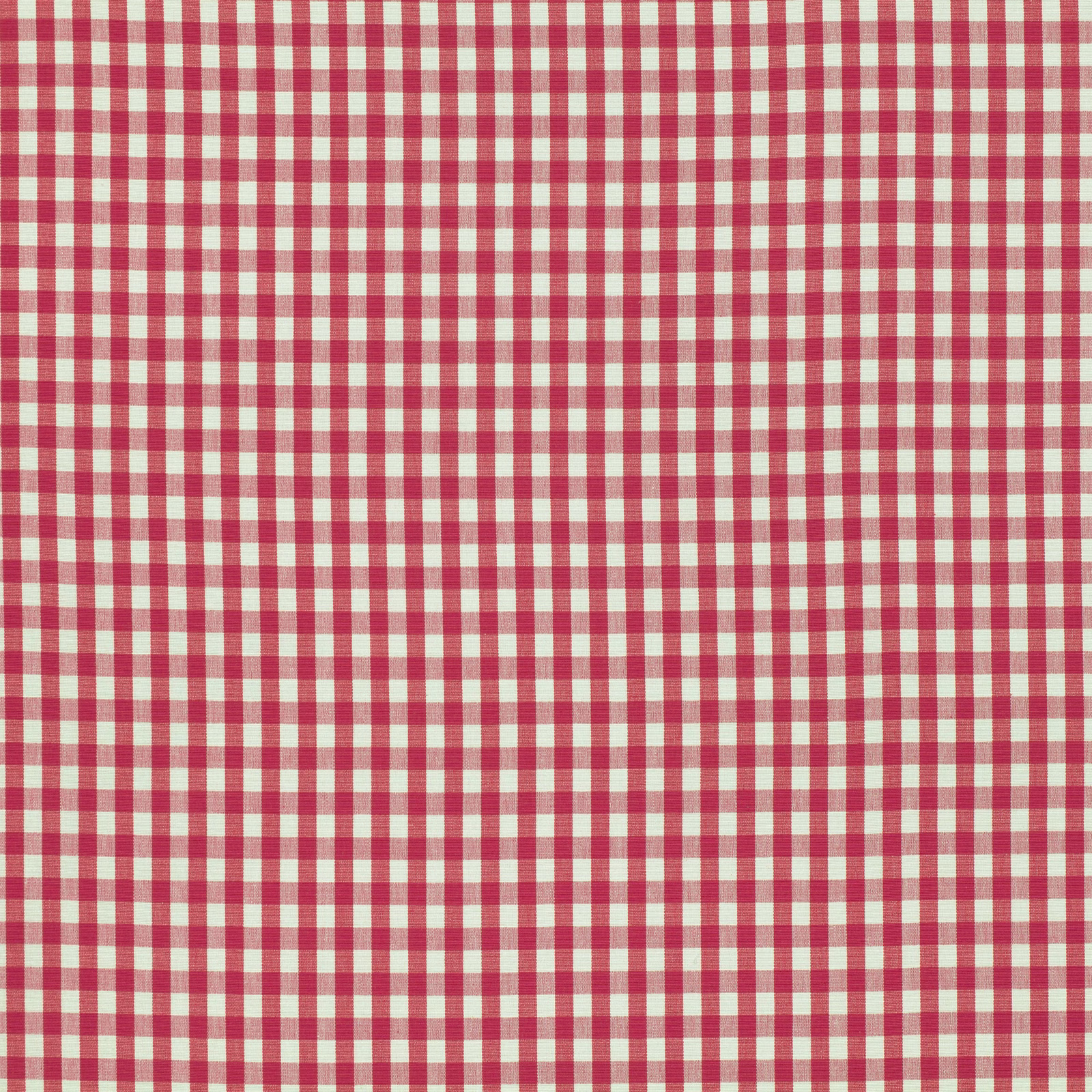 Small muted red and cream check with a softly textured woven surface