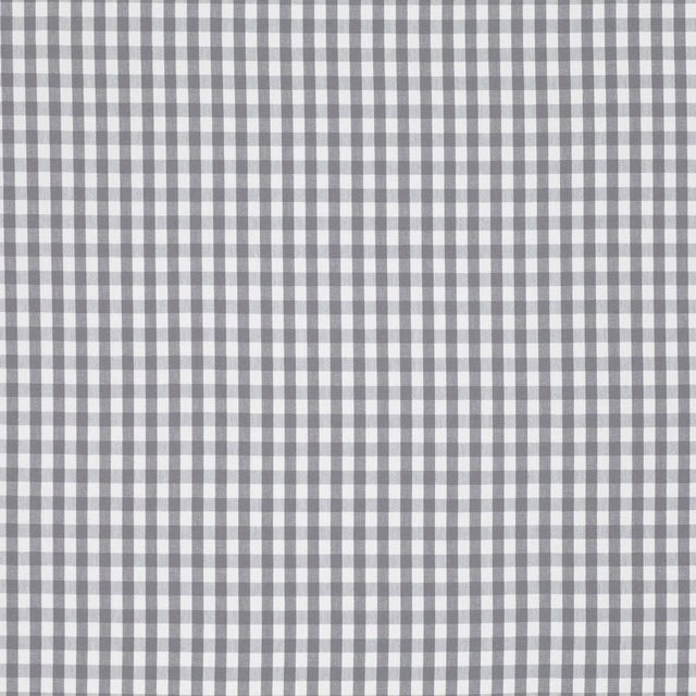 Cool storm-grey and white small check with a softly textured woven-looking surface