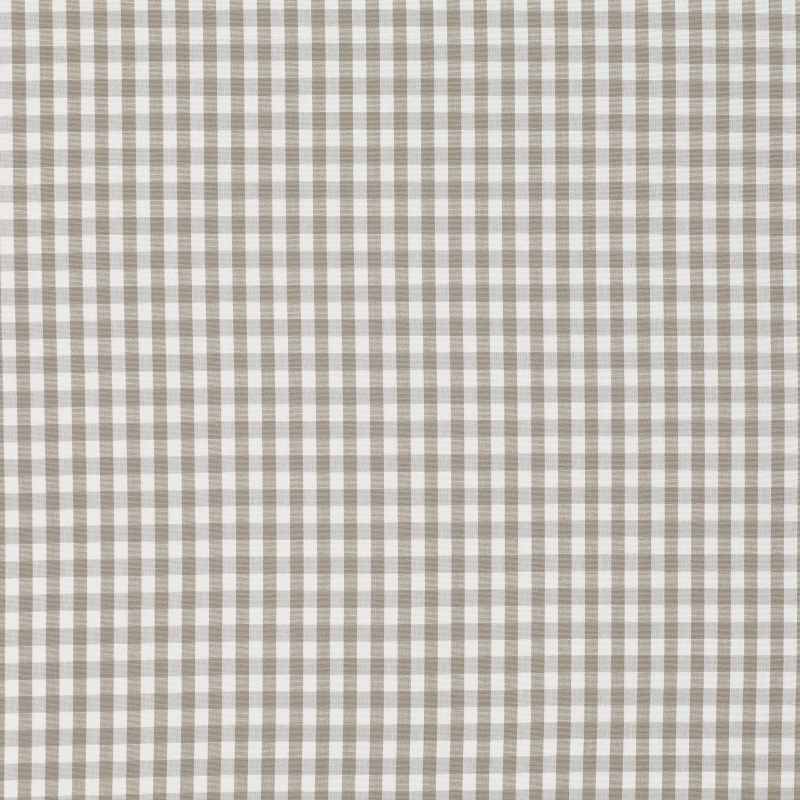 Small cream and warm taupe gingham checks in a close woven textile