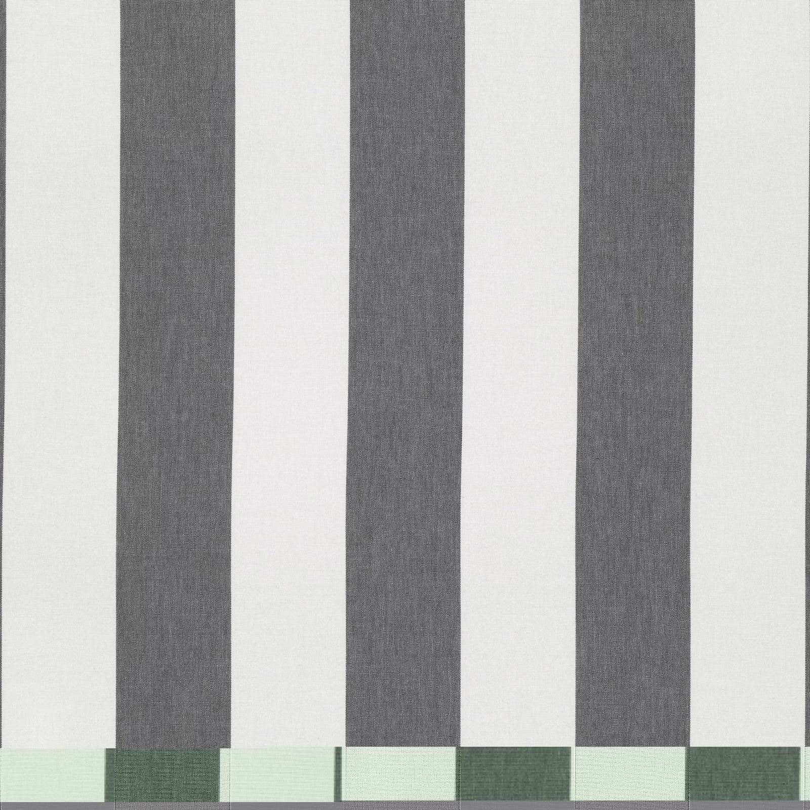 Charcoal and ivory broad-striped woven textile with a fine vertical grain