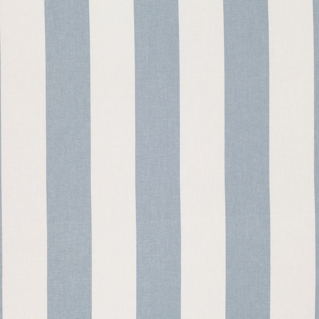 Cool blue-grey and ivory broad vertical stripes with a fine woven surface