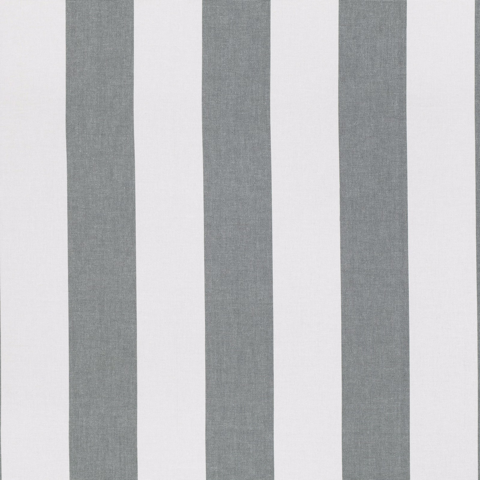 Cool magnesium-grey and warm-white vertical stripes with a softly heathered woven texture