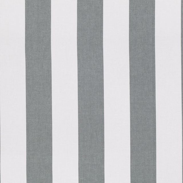 Cool magnesium-grey and warm-white vertical stripes with a softly heathered woven texture