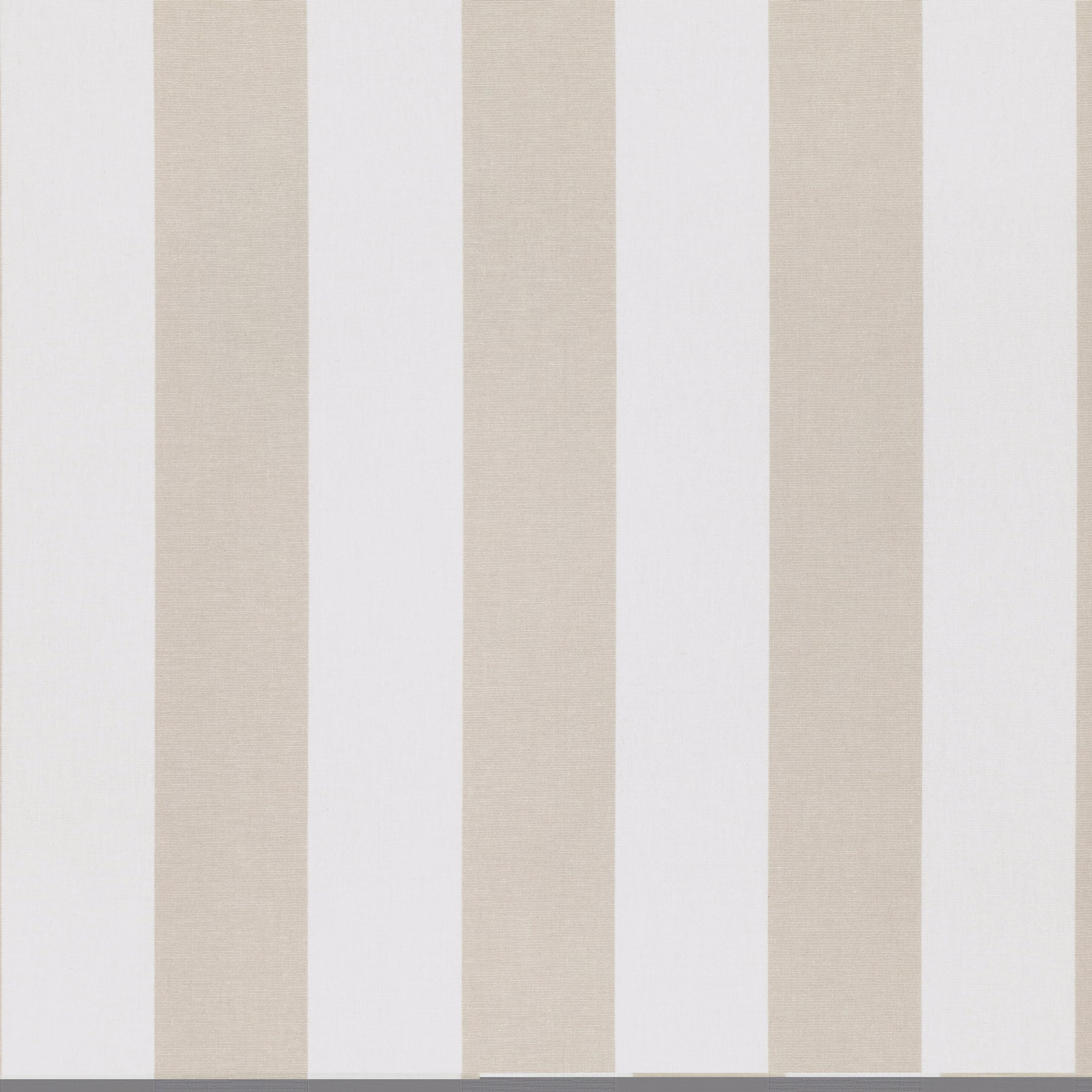 Warm mushroom and ivory vertical striped fabric with a subtle woven texture