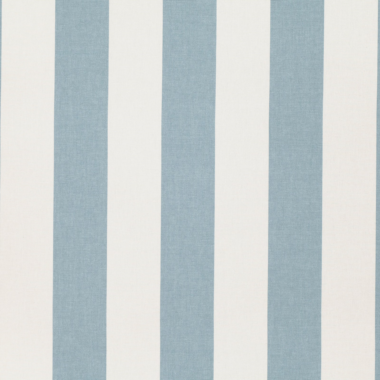 Muted Oxford-blue and ivory vertical stripes with a softly woven surface