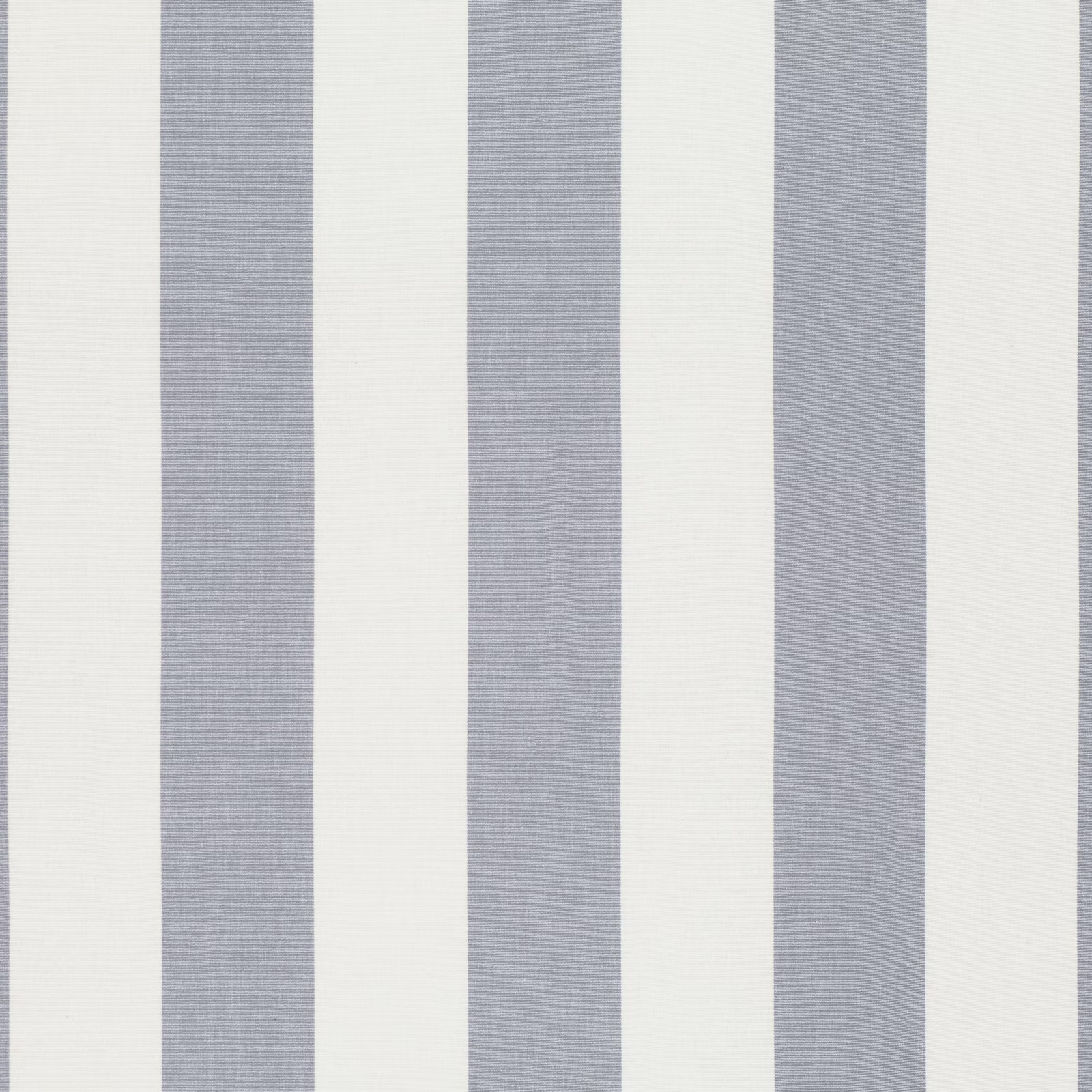 Storm grey and ivory vertical stripe fabric with a subtle woven texture