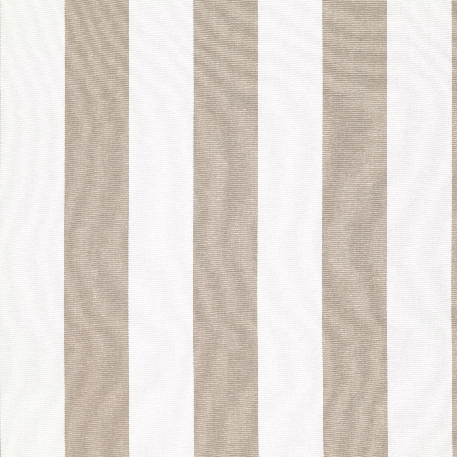Warm stucco beige and ivory broad stripes with a fine woven texture
