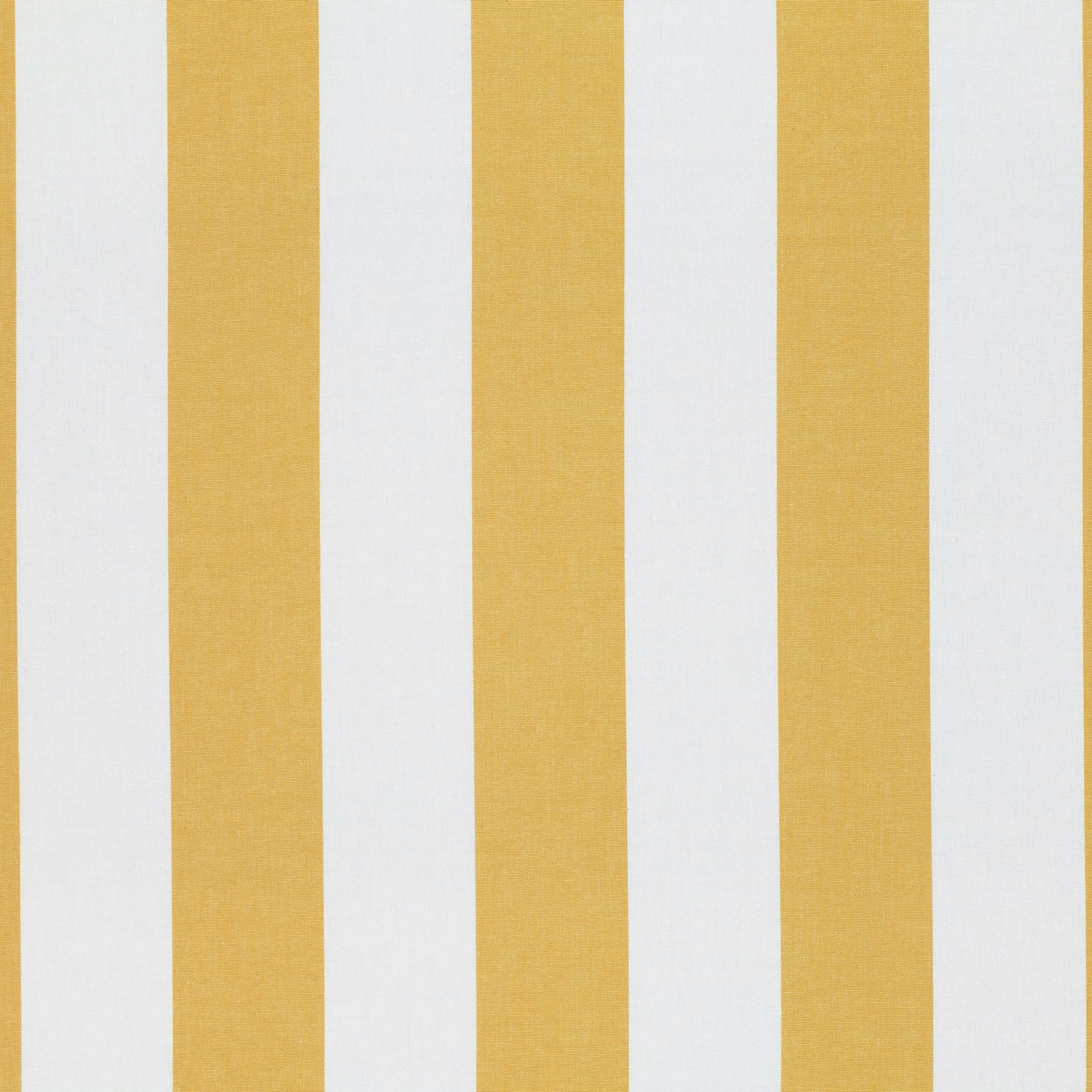 Warm sunflower-yellow and ivory vertical striped fabric with a subtle woven surface