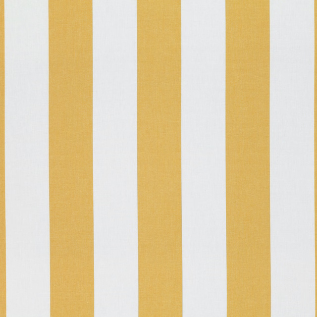 Warm sunflower-yellow and ivory vertical striped fabric with a subtle woven surface