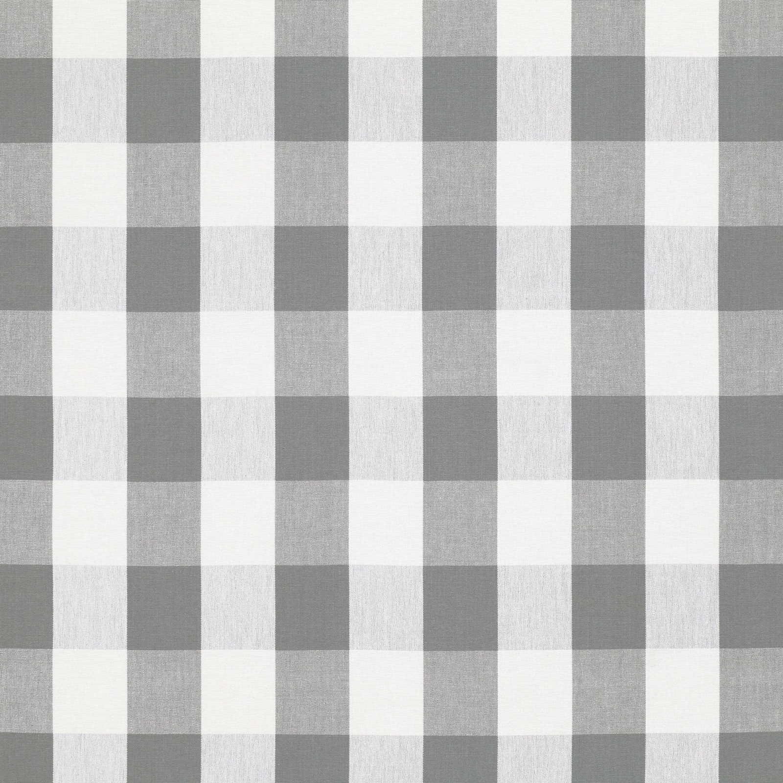 Cool grey and ivory medium-scale check with a subtly textured woven surface