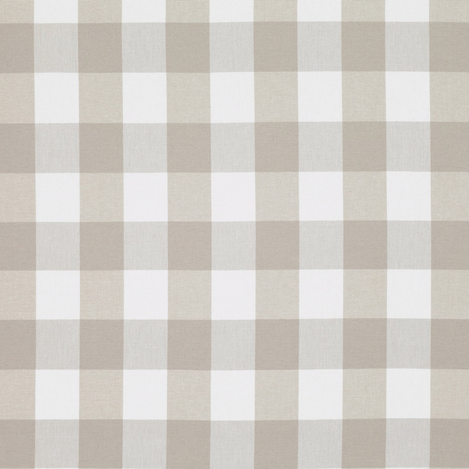 Warm mushroom taupe and cream large-scale check with a softly woven surface