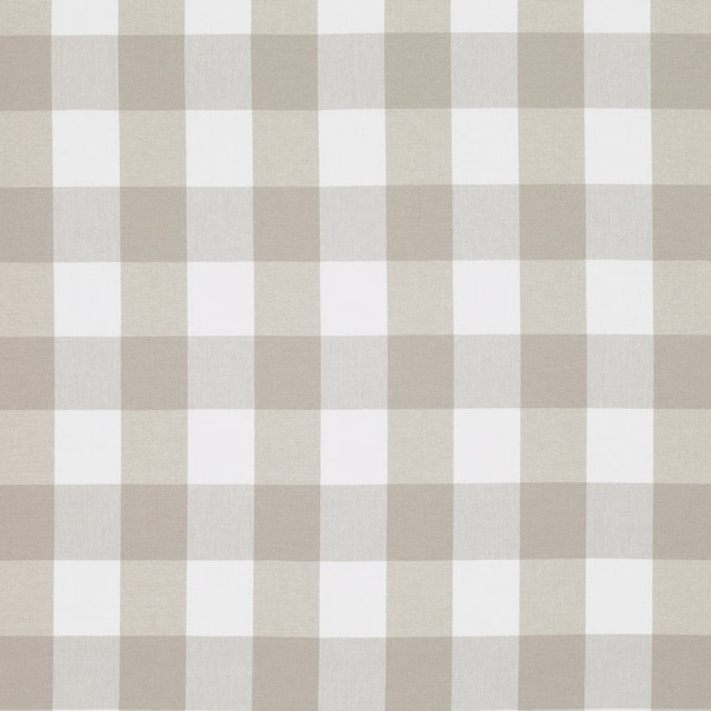 Warm mushroom taupe and cream large-scale check with a softly woven surface