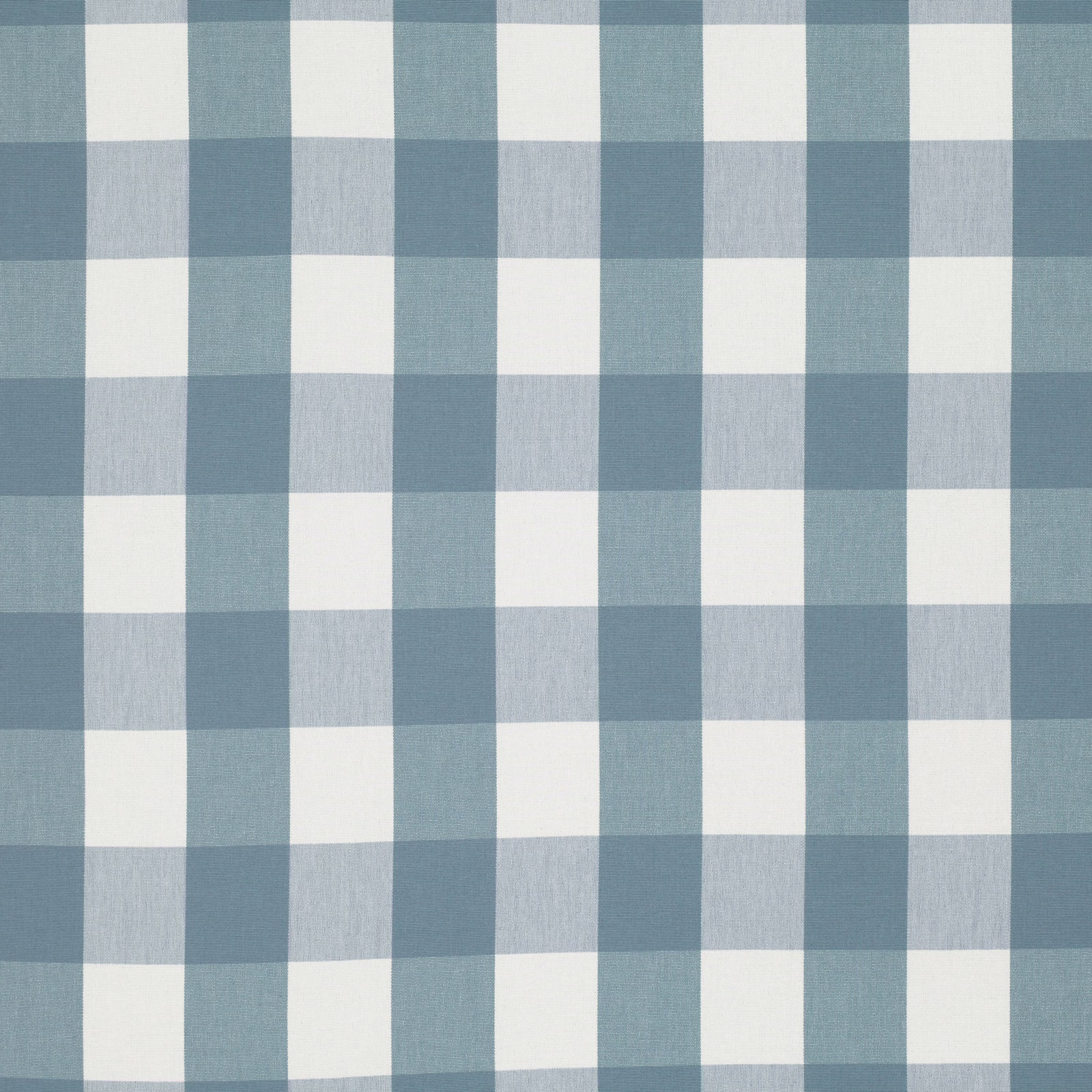 Dusty Oxford blue and white oversized check with a softly textured woven surface