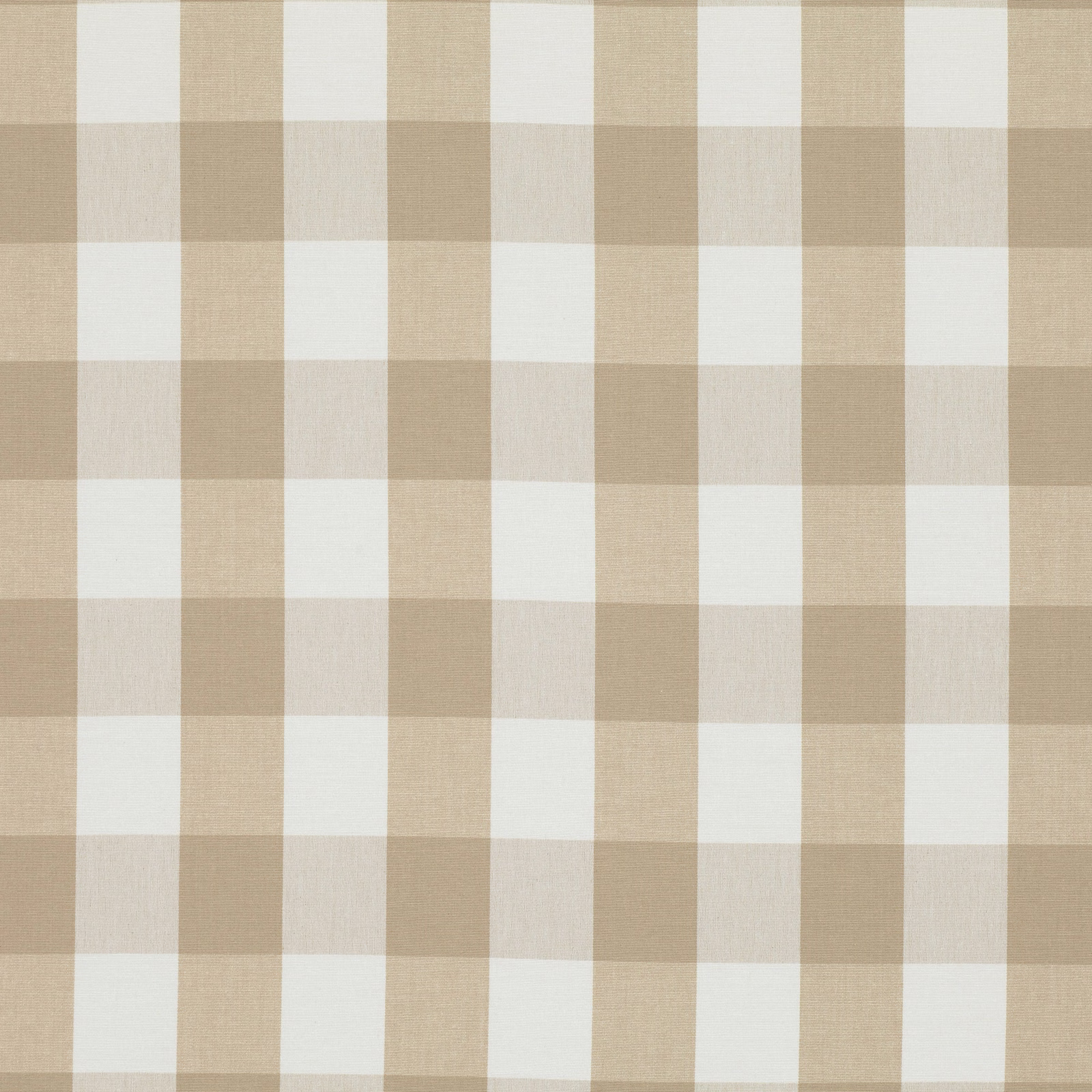 Warm putty and ivory woven check with a fine, softly nubby texture