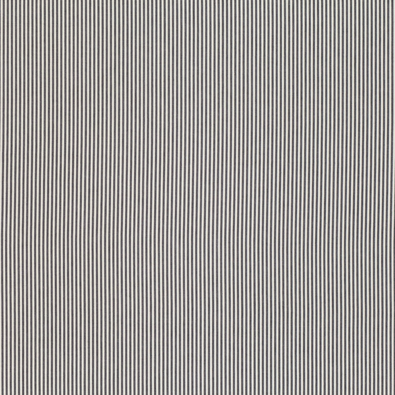 Close-up of cool charcoal and pale grey woven vertical pinstripes
