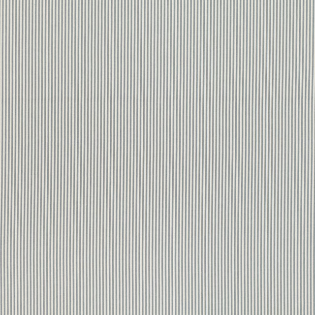 Pale magnesium grey fabric with fine, closely spaced white vertical stripes