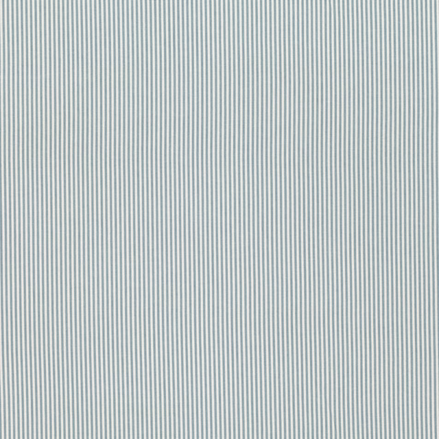 Cool Oxford blue and white fine vertical stripe with a closely woven texture