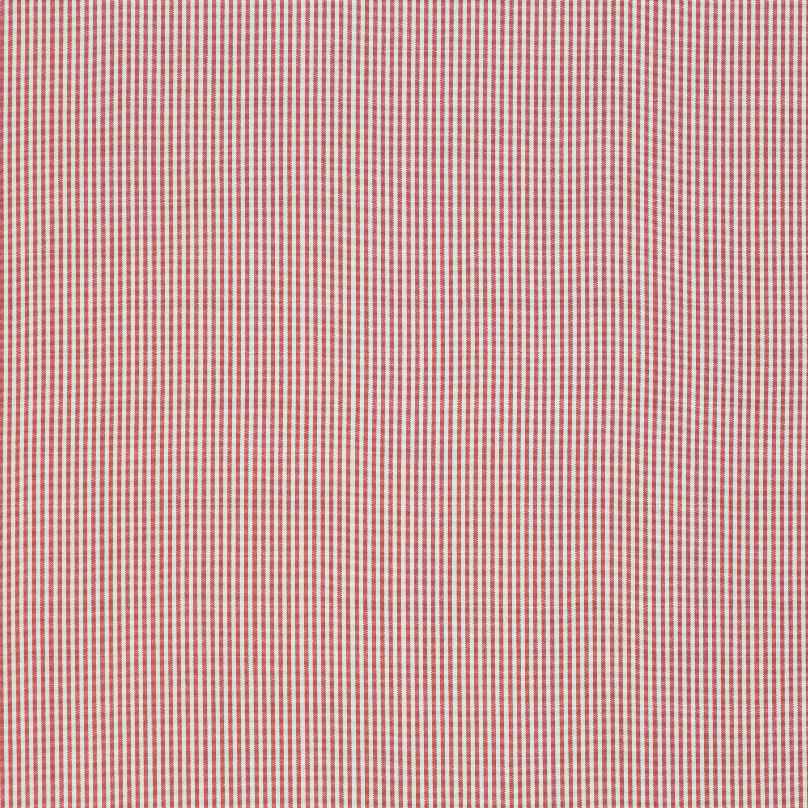 Fine red and cream pinstripes with a softly woven, even texture