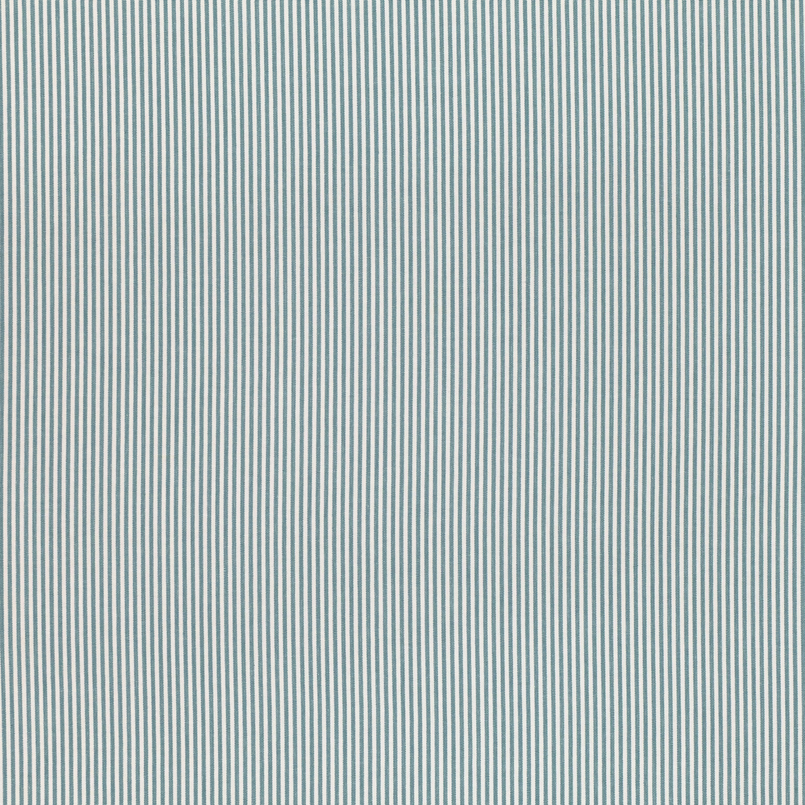 Pale robin egg blue and cream fine vertical stripe with a lightly textured weave