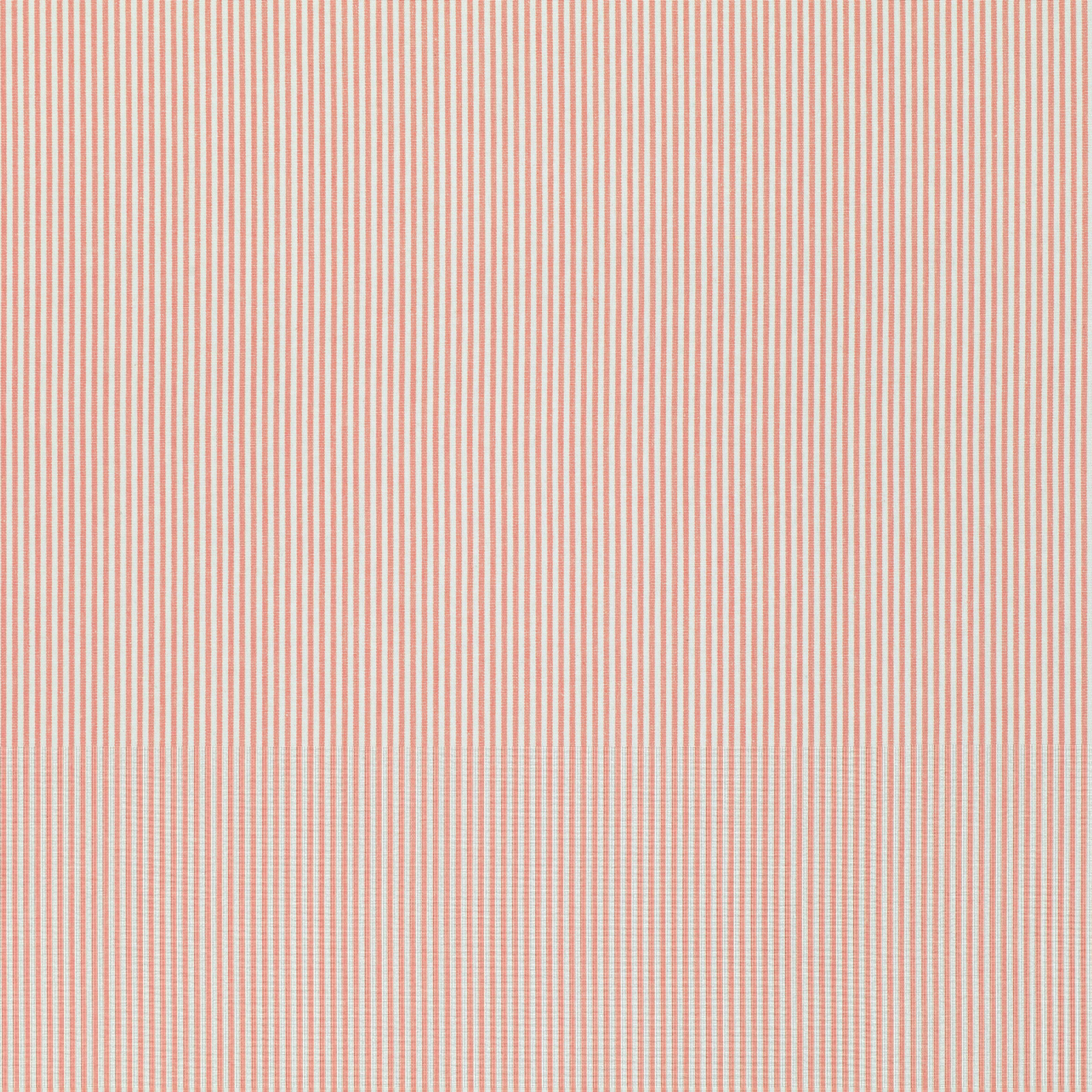 Dusty coral and cream fine vertical stripes with a softly textured surface