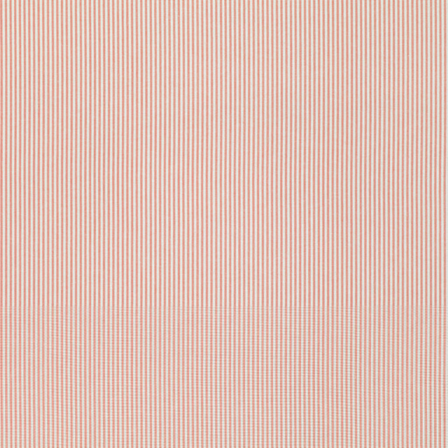 Dusty coral and cream fine vertical stripes with a softly textured surface