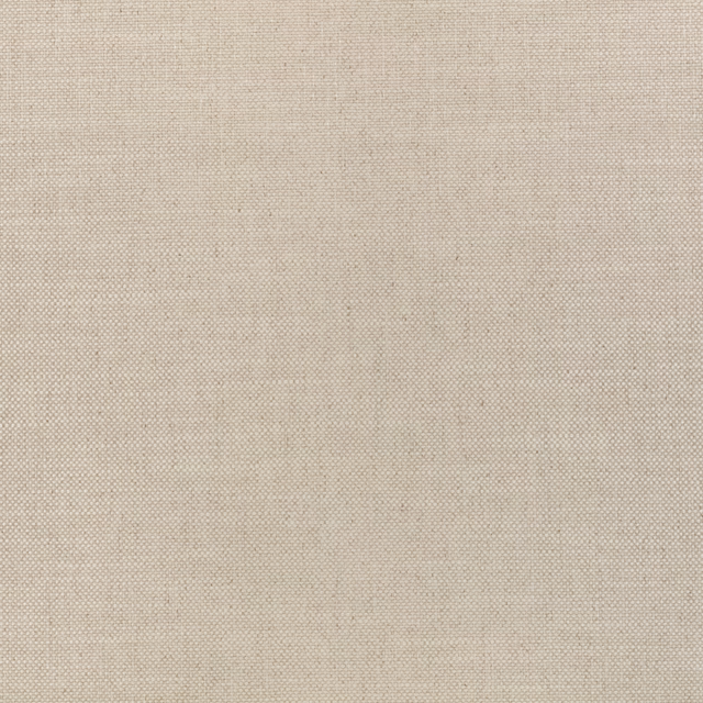 Close-up of Kensey Natural’s warm beige fine plain weave with subtle tonal texture
