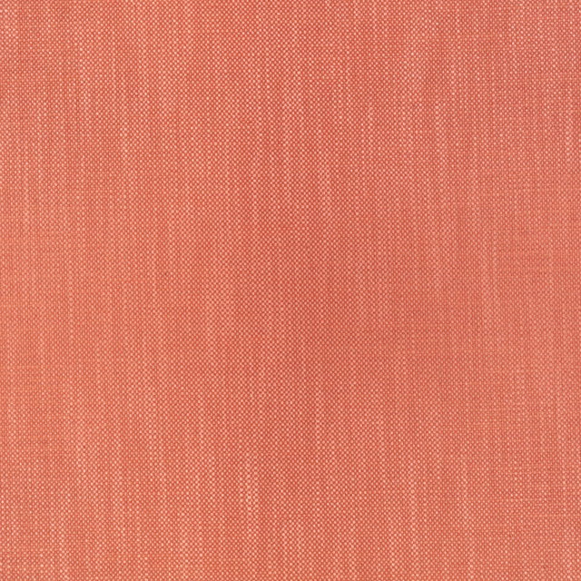 Warm papaya coral Kensey fabric with fine crosshatch weave and vertical striation